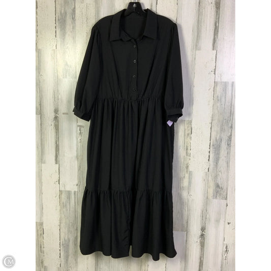 Dress Casual Midi By Shein In Black, Size: 1x