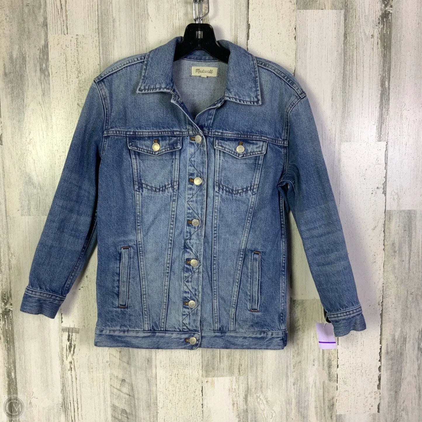 Jacket Denim By Madewell In Blue Denim, Size: Xxs