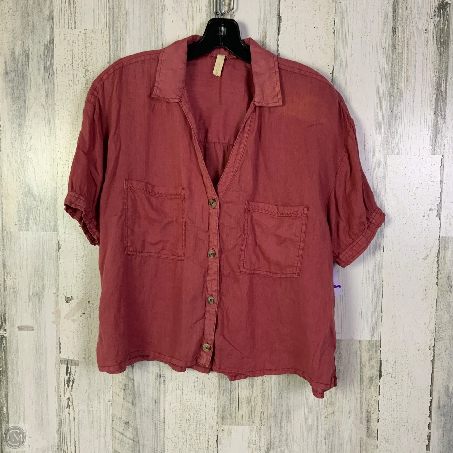 Top Short Sleeve By Pilcro In Red, Size: M