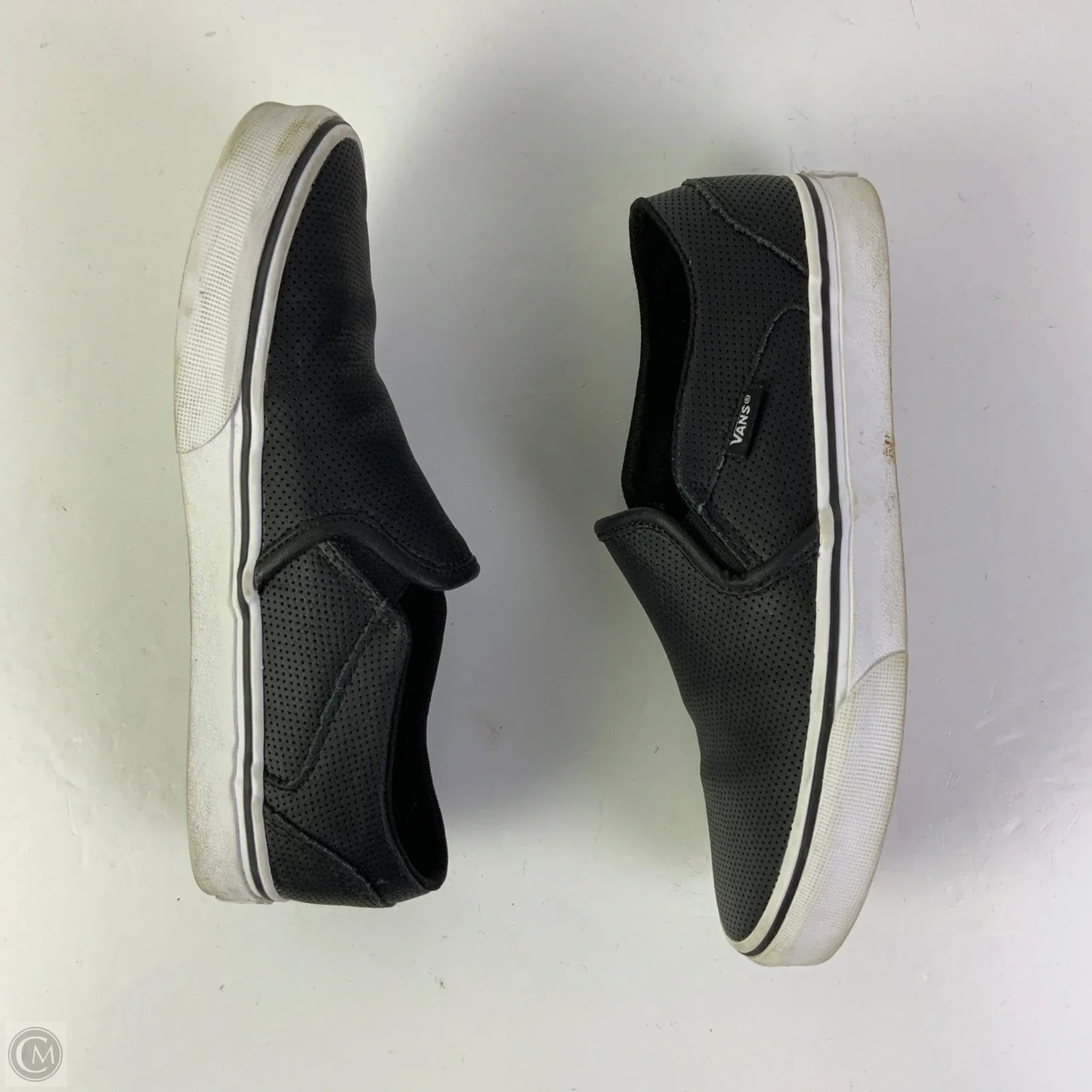 Shoes Flats By Vans In Black, Size: 8