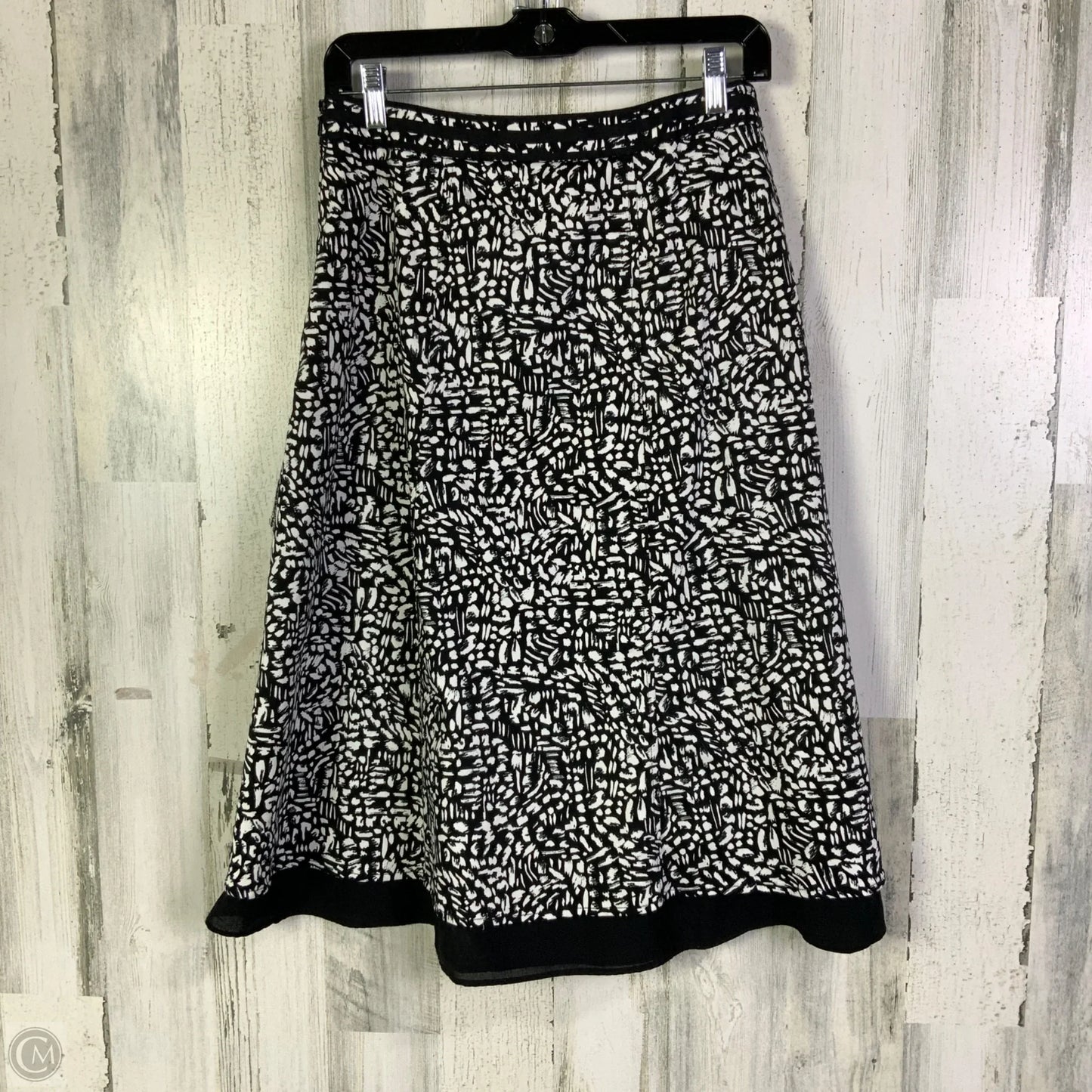 Skirt Midi By Christopher And Banks In Black & White, Size: 4
