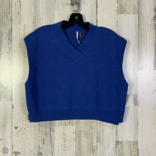Vest Sweater By Free People In Blue, Size: S