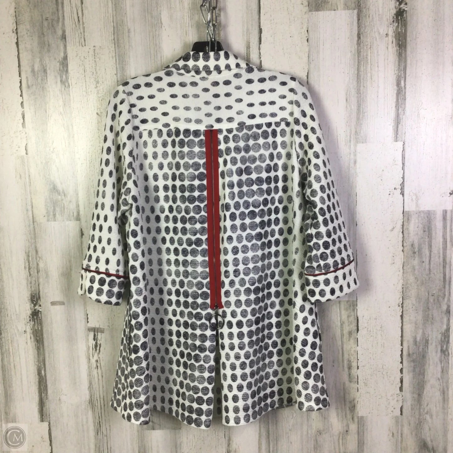 Top 3/4 Sleeve By Ic By Connie K In Black & White, Size: M