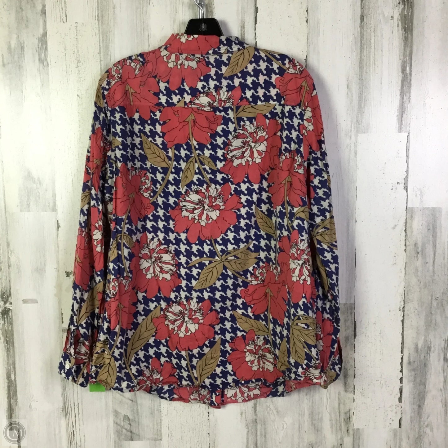 Top Long Sleeve By J Mclaughlin In Blue & Pink, Size: Xl