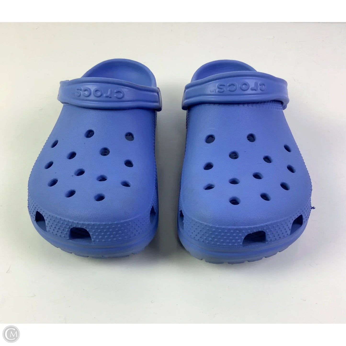 Shoes Flats By Crocs In Blue, Size: 10