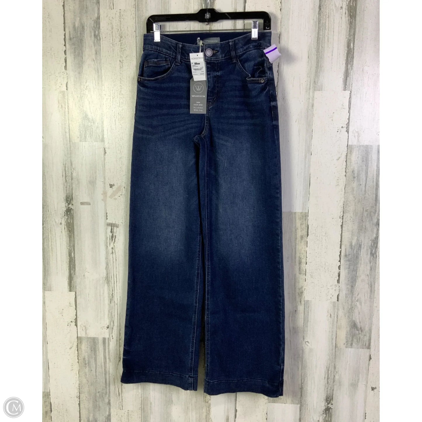 Jeans Wide Leg By Wit & Wisdom In Blue Denim, Size: 4