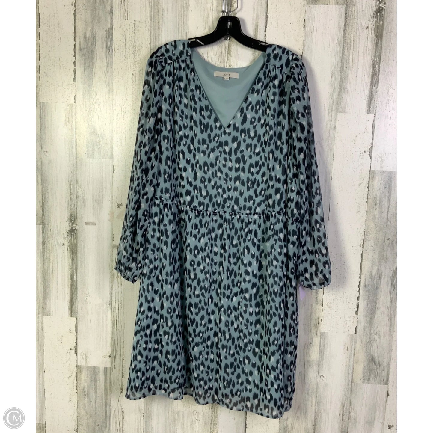 Dress Work By Loft In Black & Blue, Size: Xxl