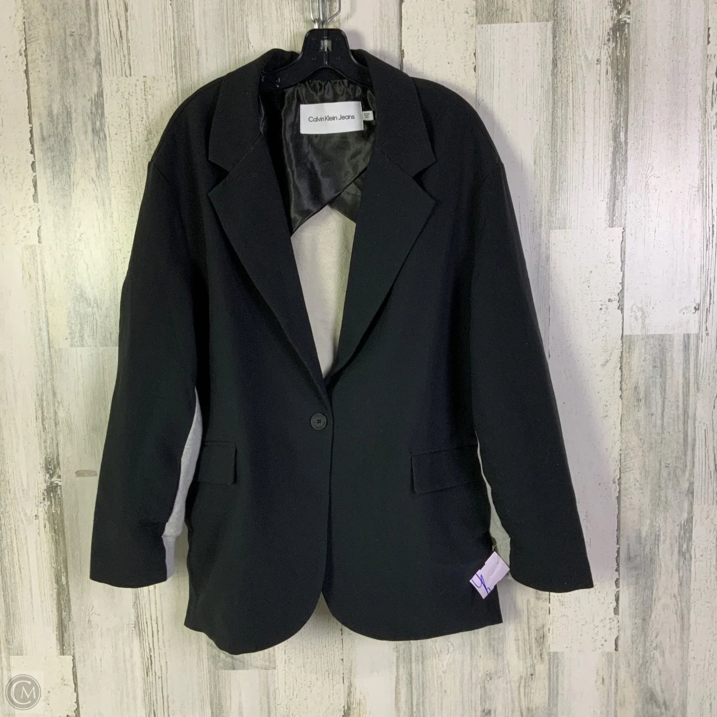 Blazer By Calvin Klein In Black & Grey, Size: Xl