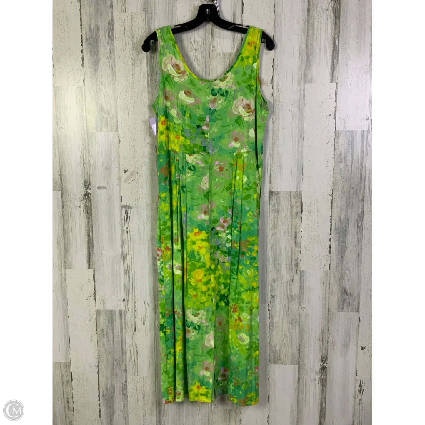 Dress Casual Maxi By Clothes Mentor In Green & Yellow, Size: M