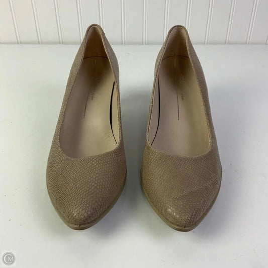 Shoes Heels Kitten By Ecco In Beige, Size: 10