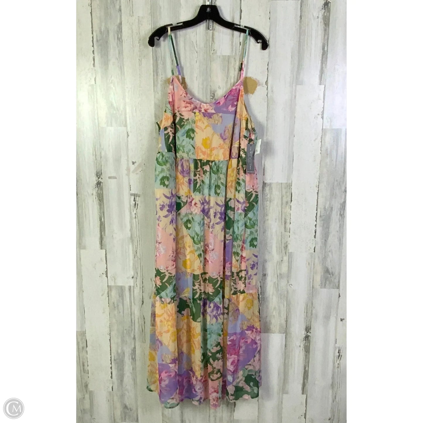 Dress Casual Maxi By Lane Bryant In Blue & Pink, Size: L