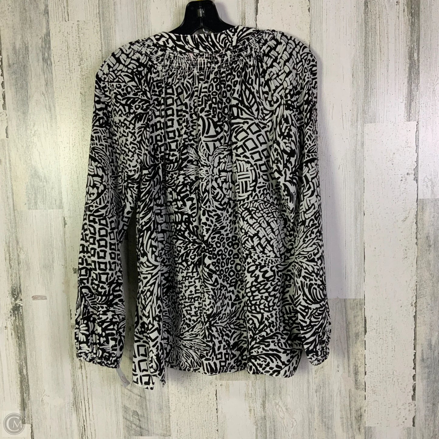 Blouse Designer By Lilly Pulitzer In Black & White, Size: S