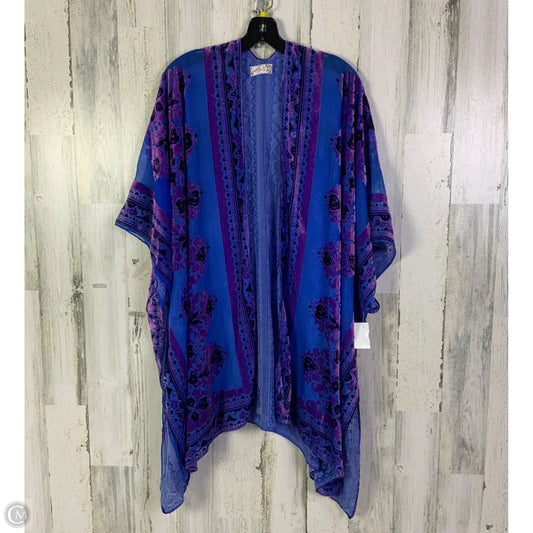 Kimono By Free People In Blue & Purple, Size: Osfm