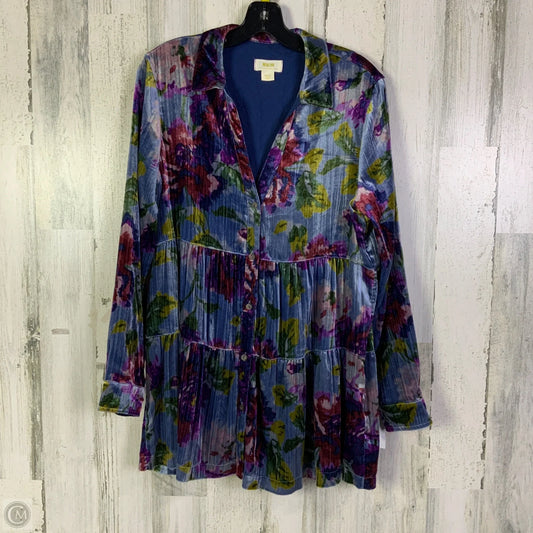 Top Long Sleeve By Maeve In Purple, Size: S