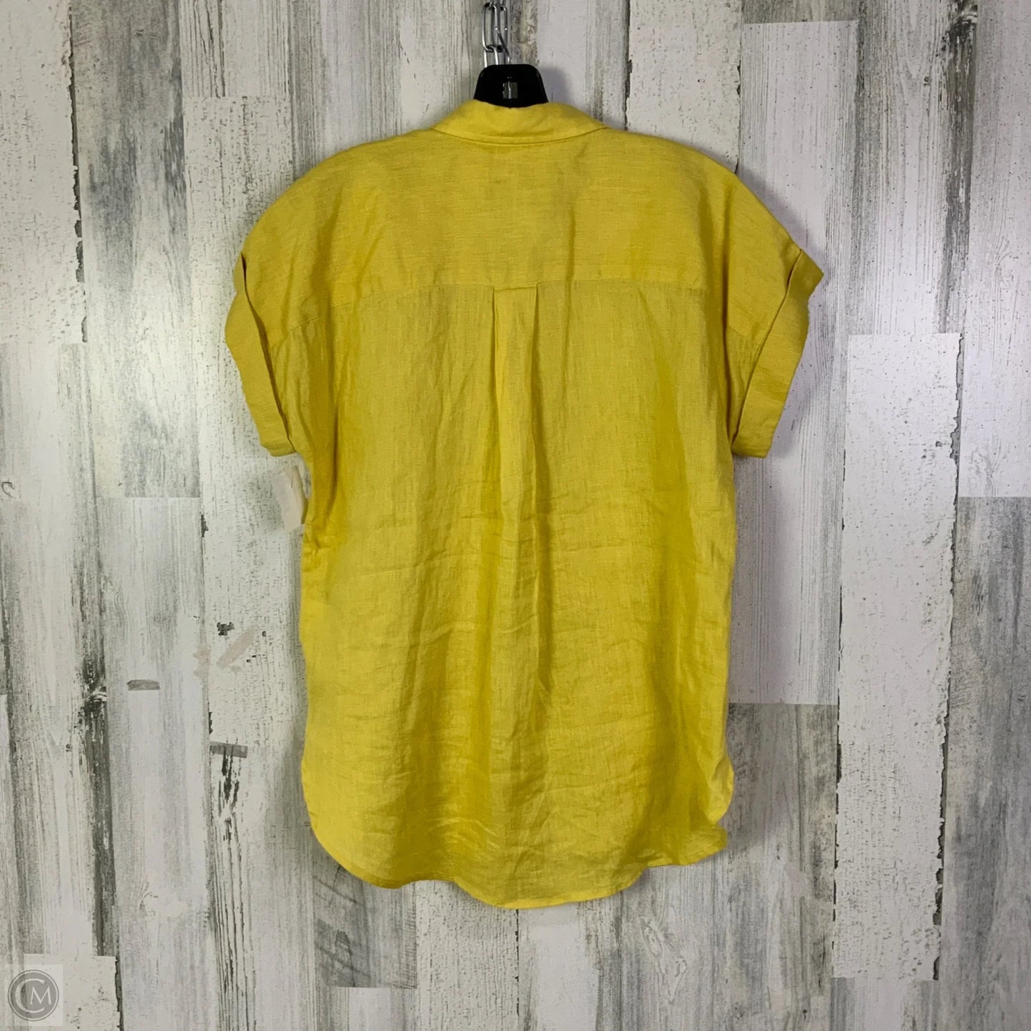 Top Short Sleeve By Lauren By Ralph Lauren In Yellow, Size: Sp