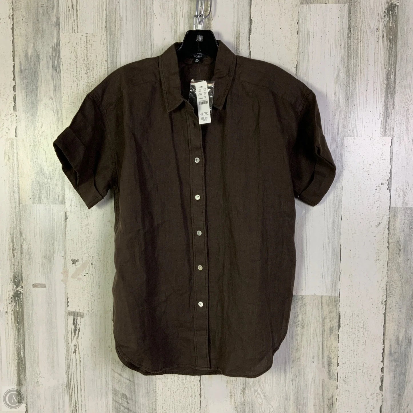 Top Short Sleeve By J. Crew In Brown, Size: Xs