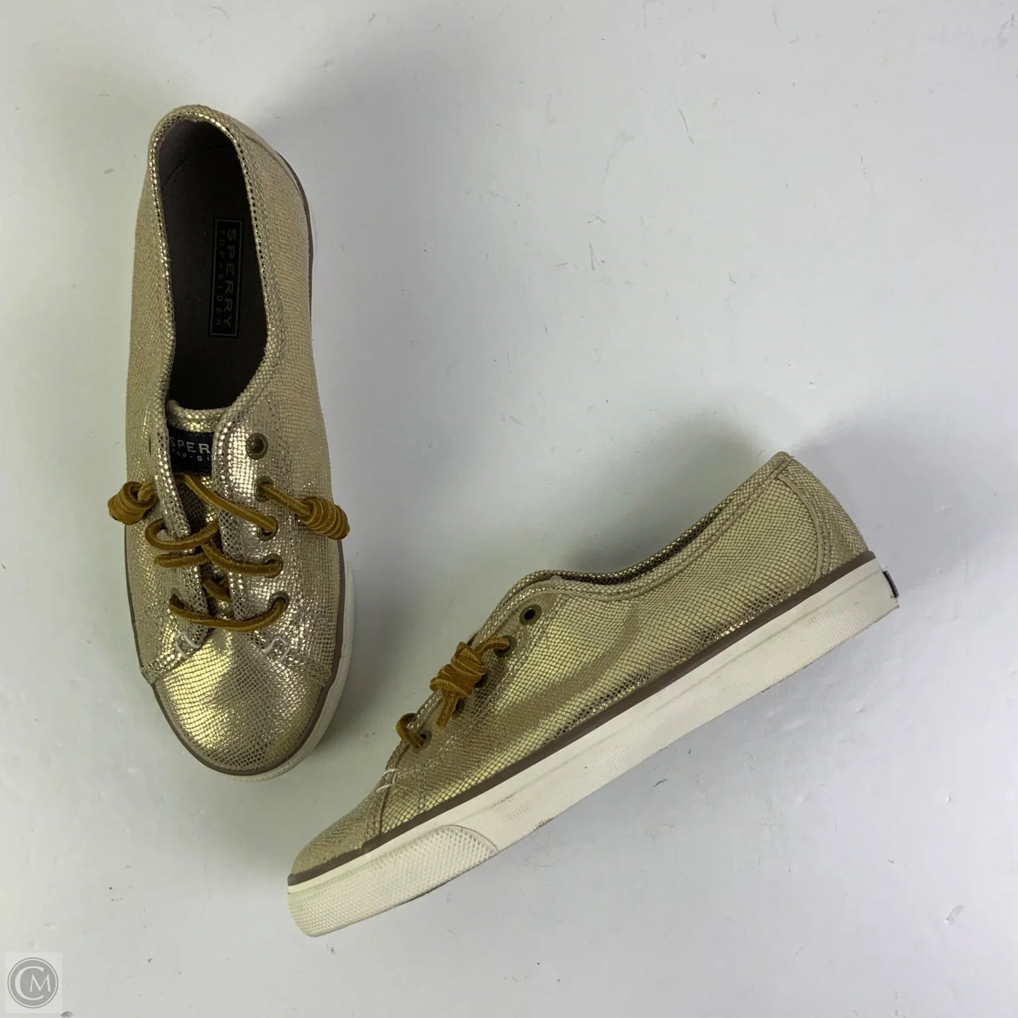 Shoes Sneakers By Sperry In Gold, Size: 9