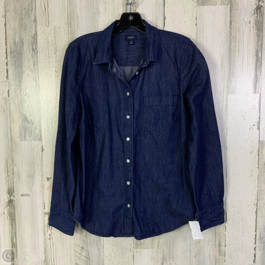 Top Long Sleeve By J. Crew In Blue Denim, Size: M
