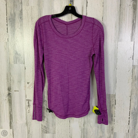 Athletic Top Long Sleeve Crewneck By Lululemon In Pink, Size: S