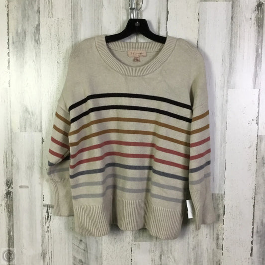 Sweater By Philosophy In Cream, Size: 1x