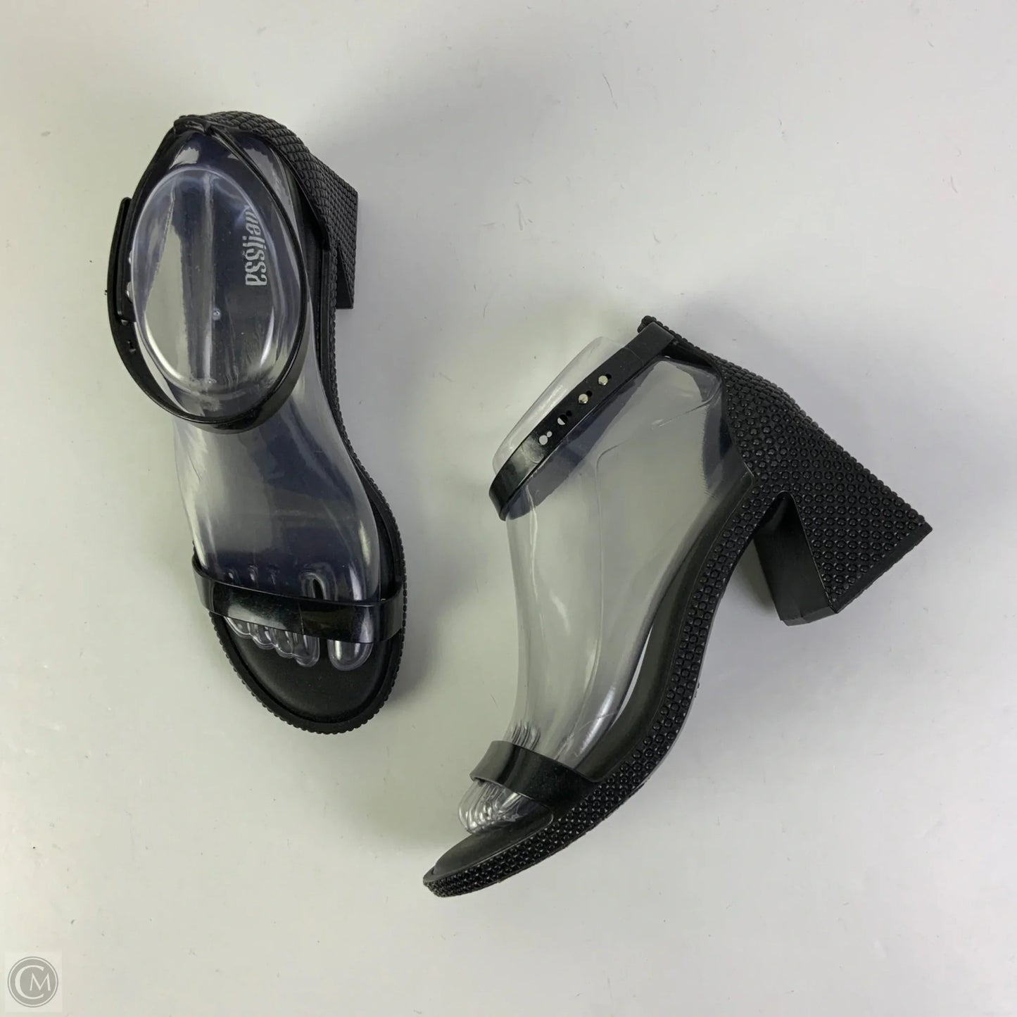 Sandals Heels Block By Clothes Mentor In Black, Size: 7