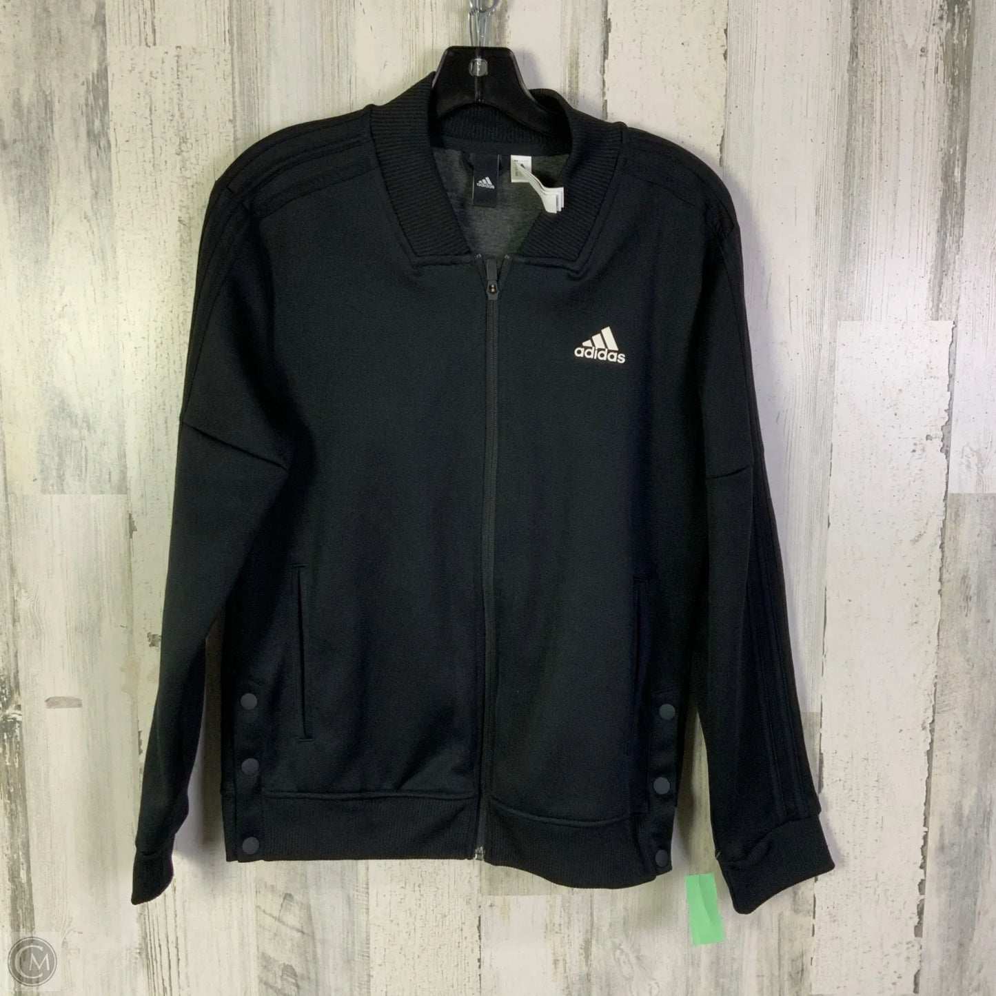 Athletic Jacket By Adidas In Black, Size: M