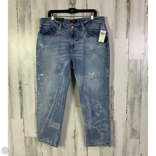 Jeans Straight By Lauren By Ralph Lauren In Blue Denim, Size: 14