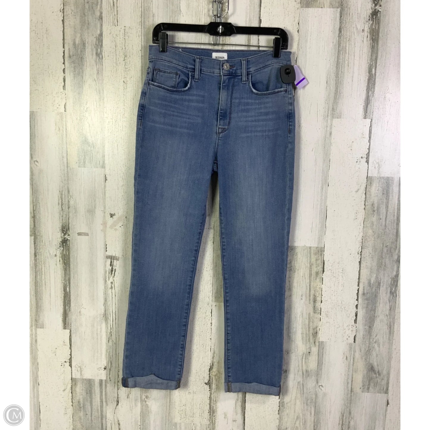 Jeans Straight By Hudson In Blue Denim, Size: 6