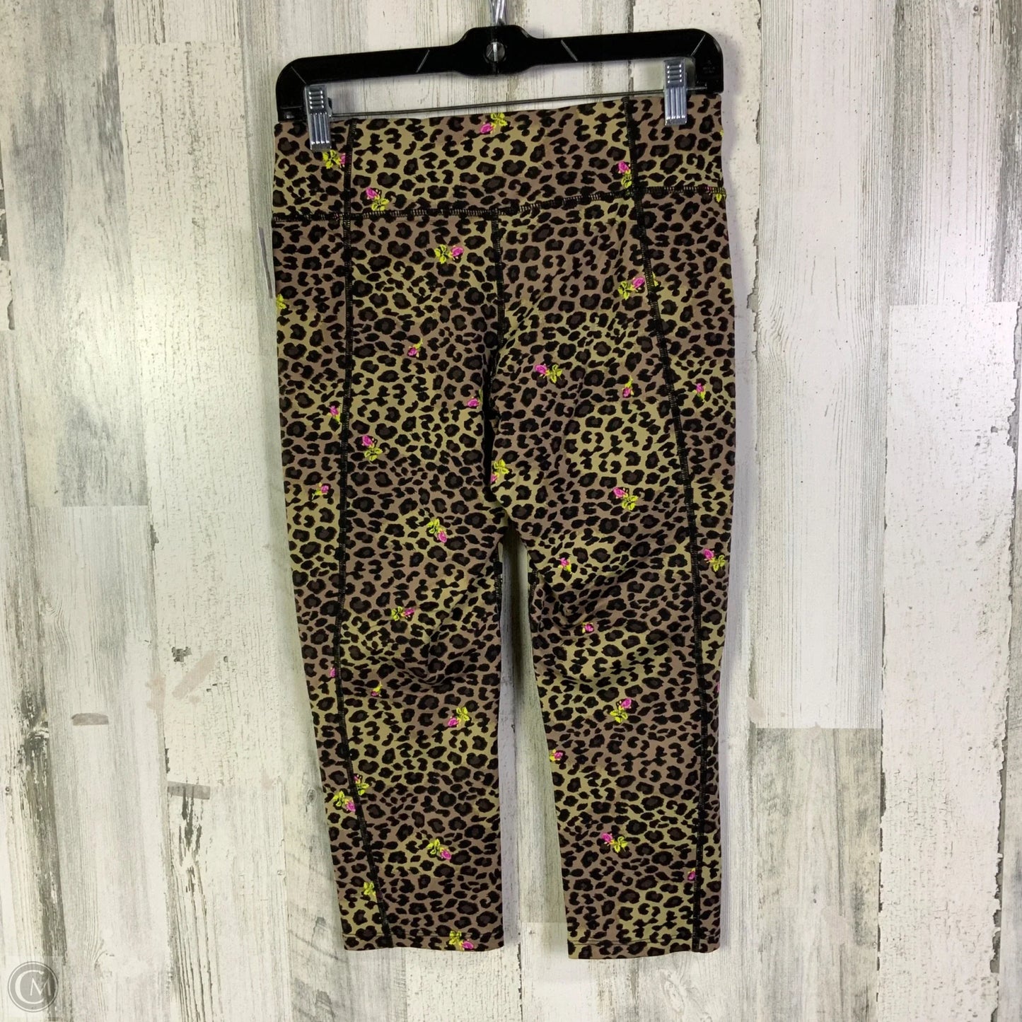 Athletic Leggings Capris By Betsey Johnson  In Animal Print, Size: M