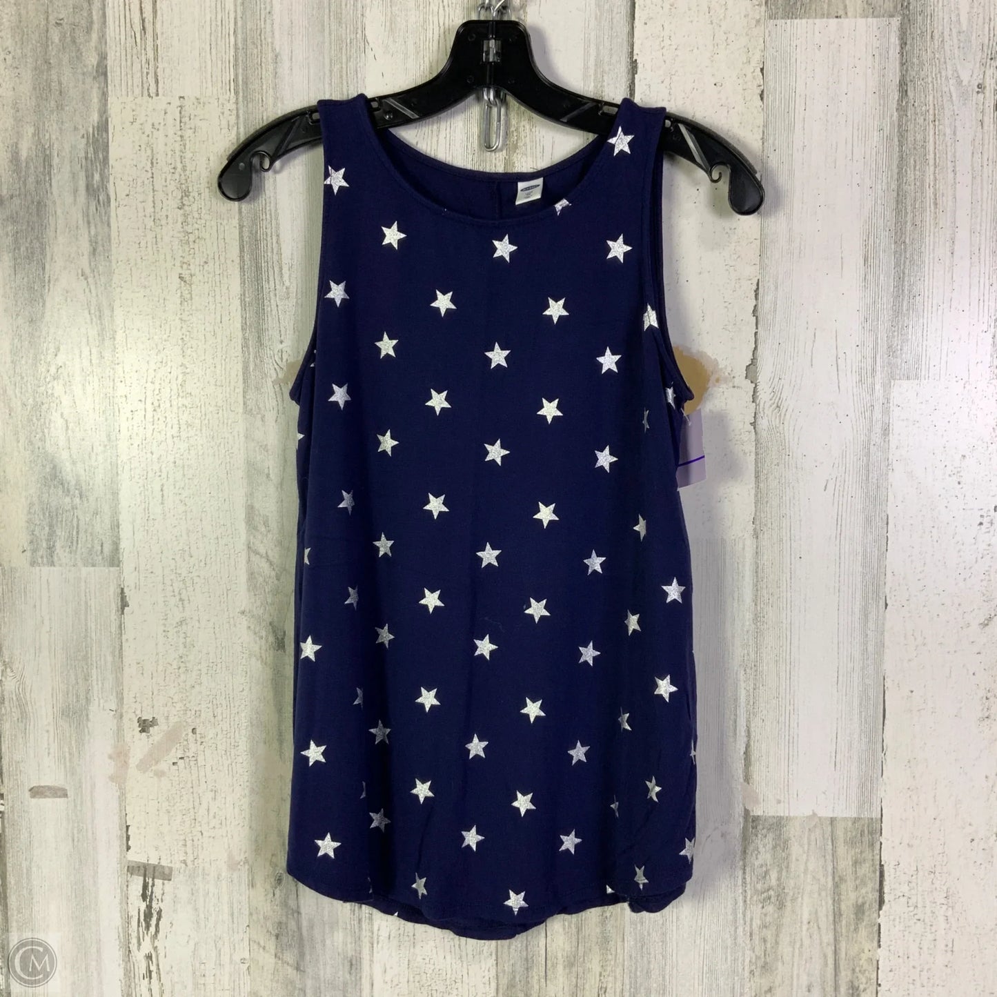 Top Sleeveless Basic By Old Navy In Blue & Silver, Size: Xs