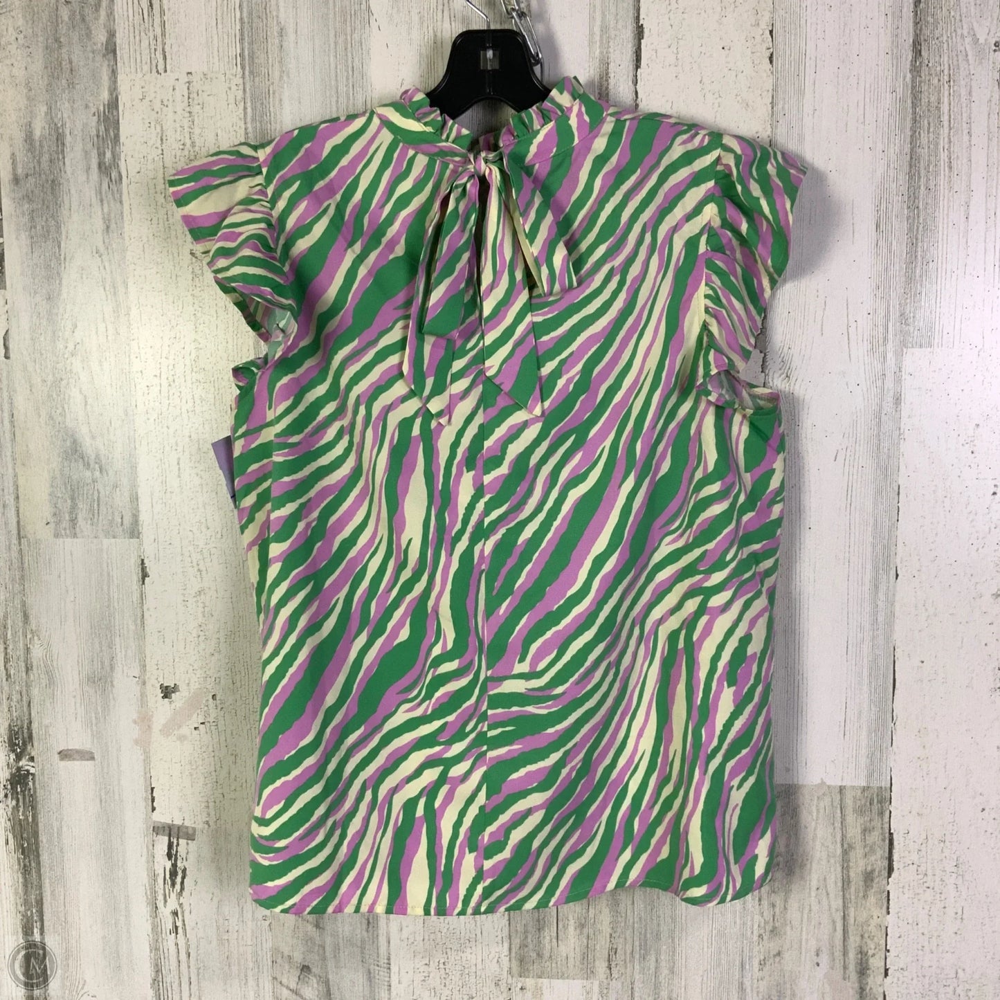 Top Short Sleeve By Voy In Green & Purple, Size: S