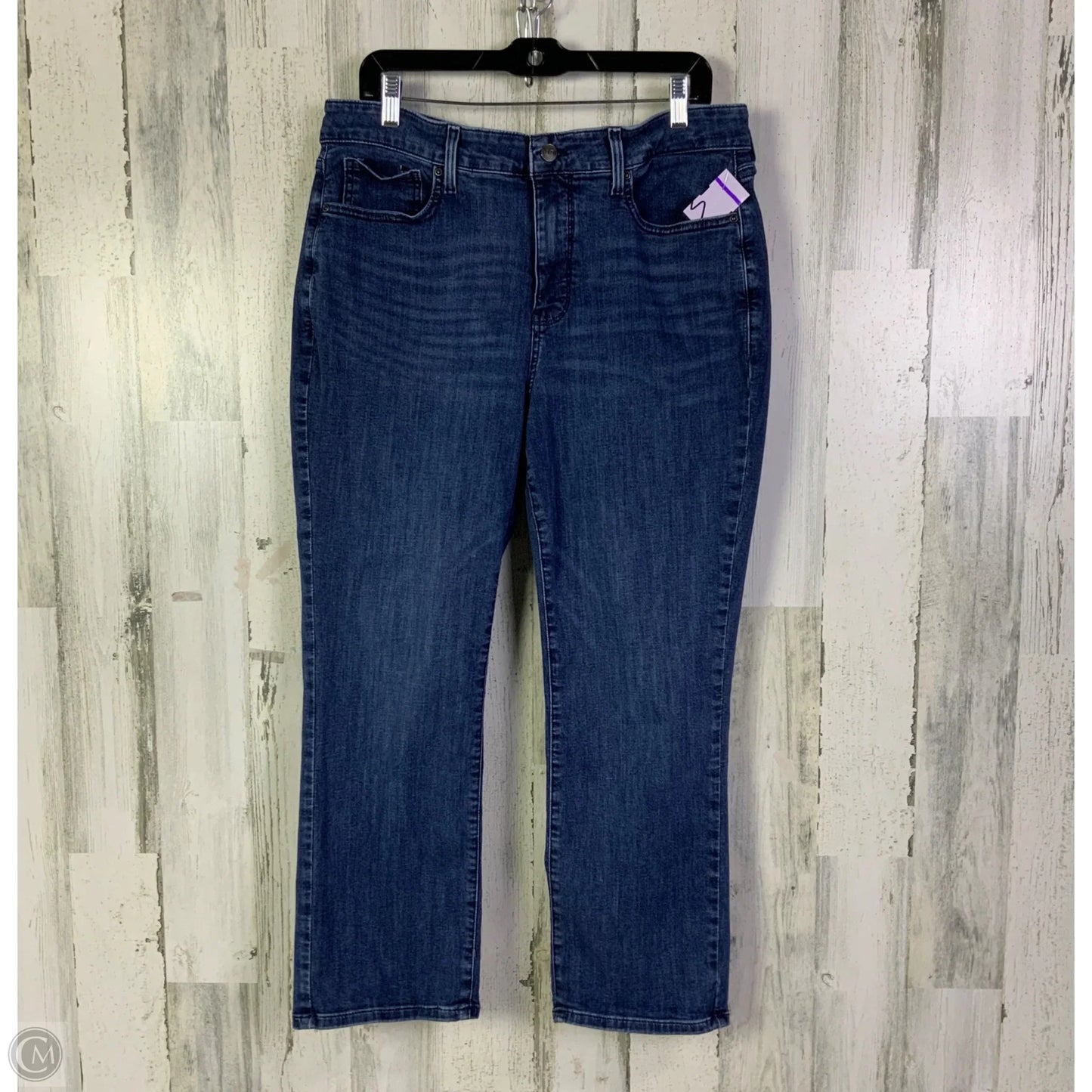 Jeans Straight By Not Your Daughters Jeans In Blue Denim, Size: 16