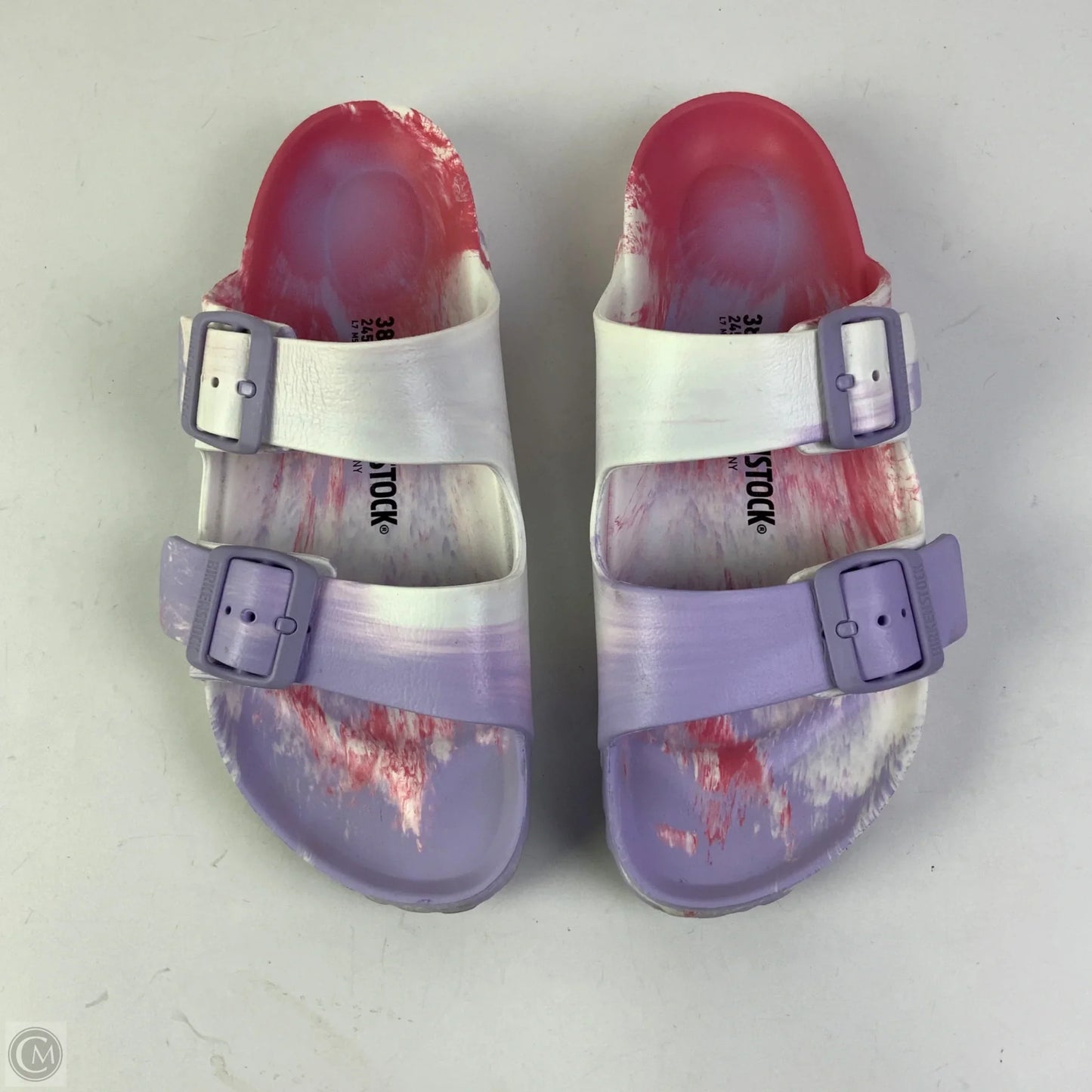 Sandals Flats By Birkenstock In Purple, Size: 7