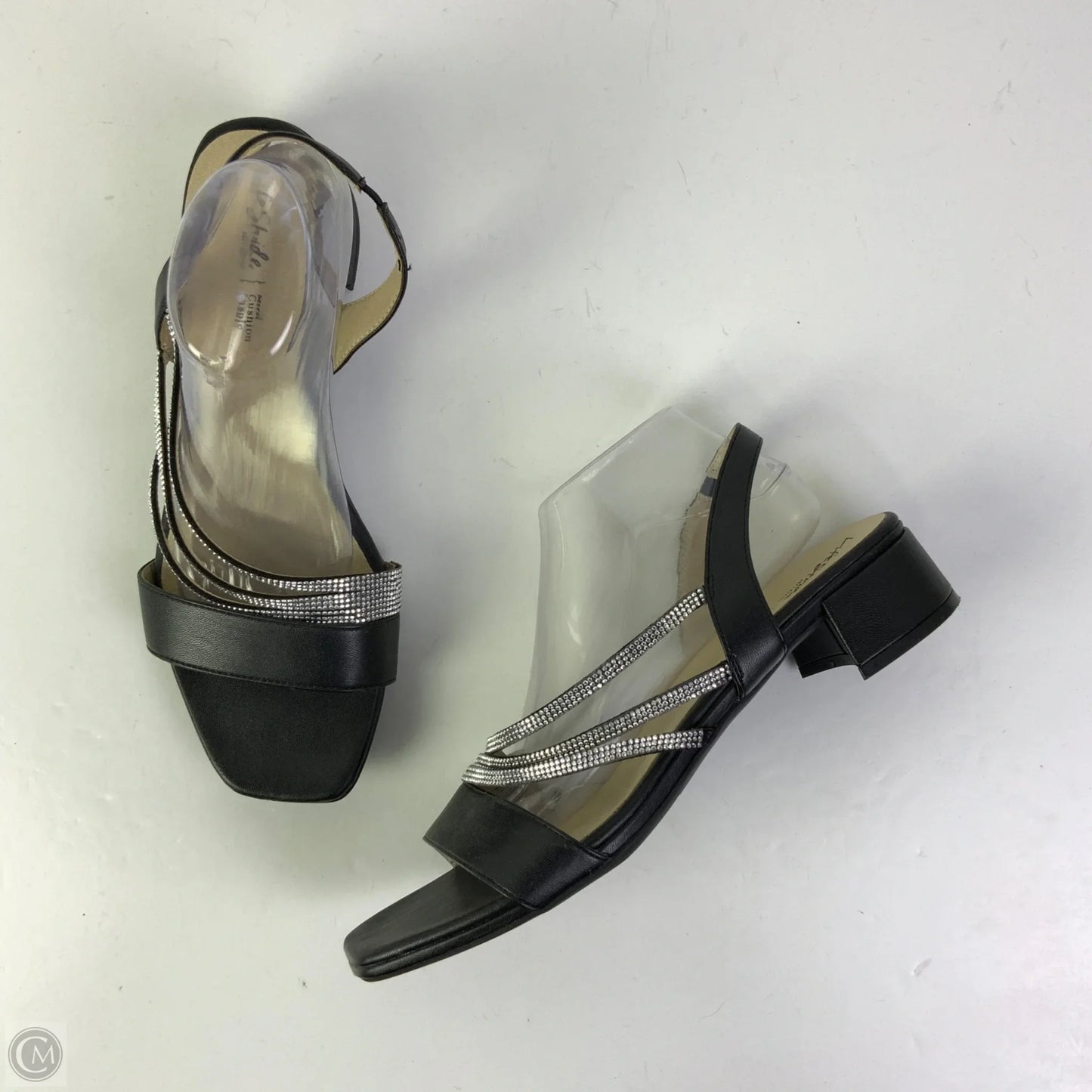 Sandals Heels Kitten By Life Stride In Black, Size: 12