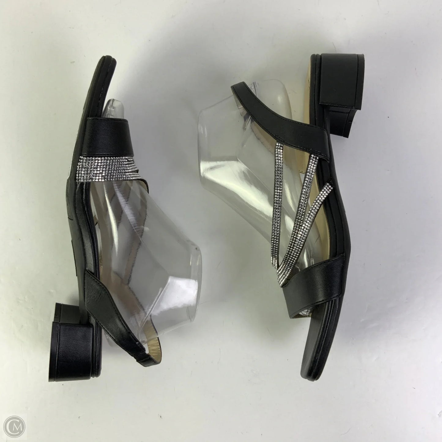 Sandals Heels Kitten By Life Stride In Black, Size: 12