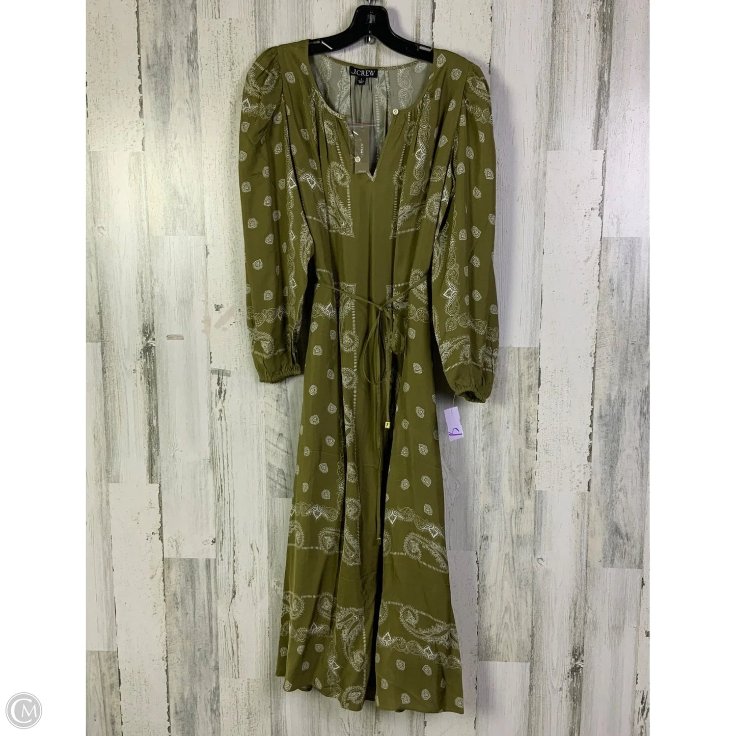 Dress Casual Maxi By J. Crew In Green, Size: S