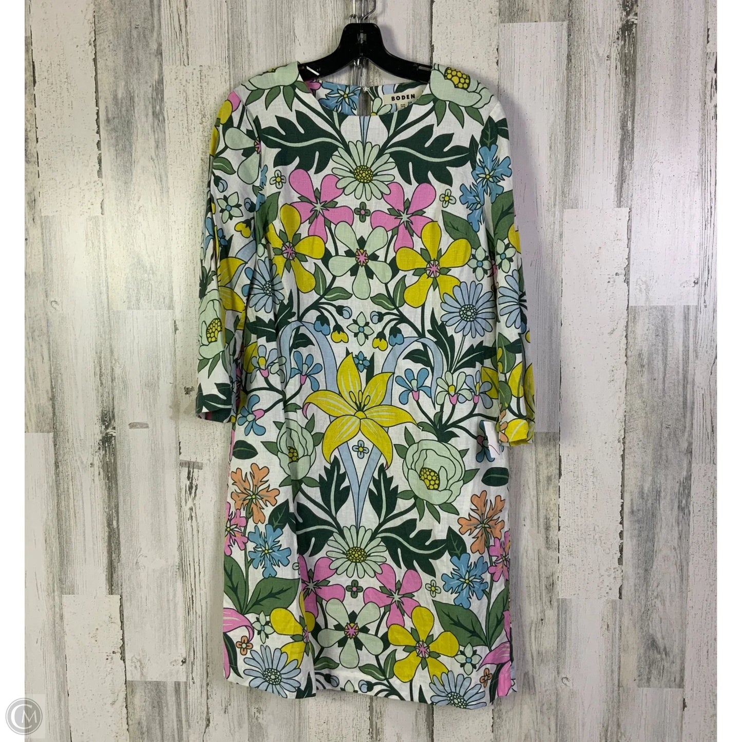 Dress Casual Short By Boden In Green & White, Size: M