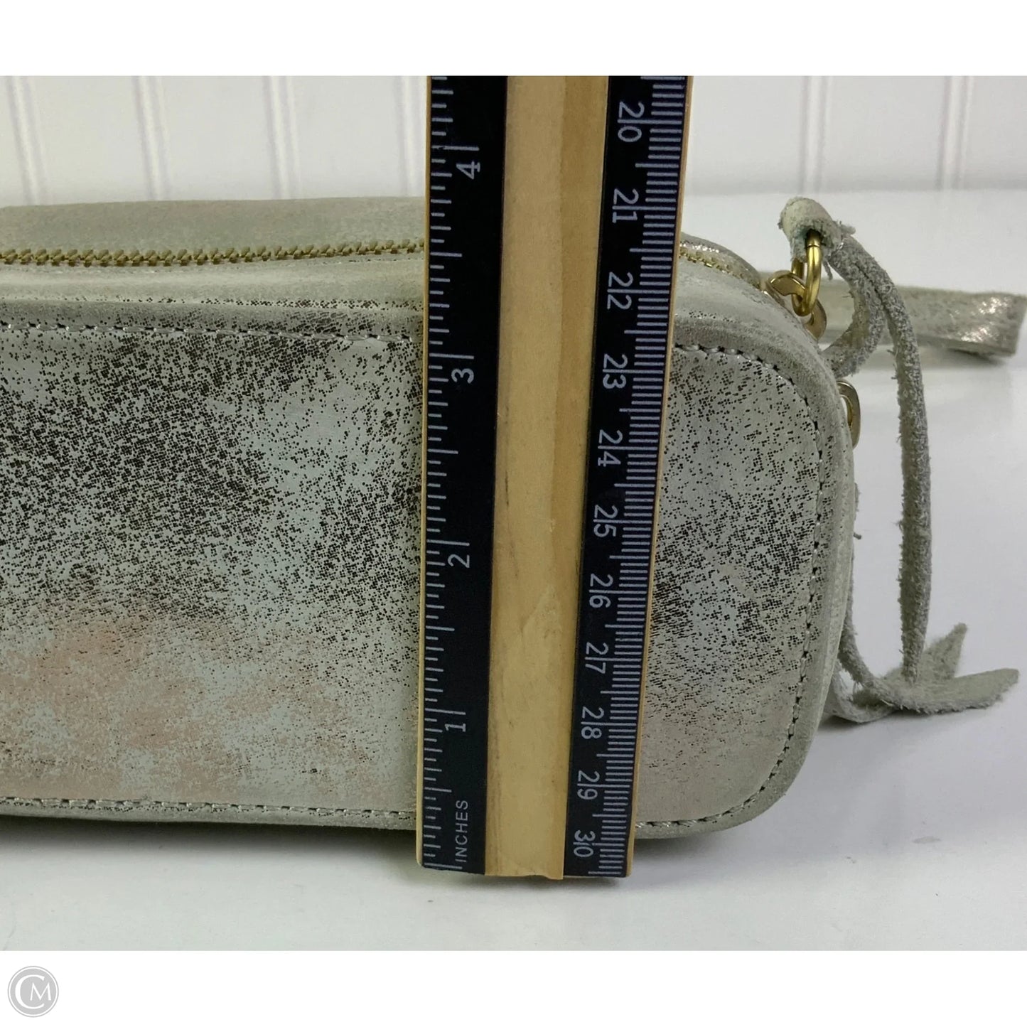 Handbag Leather By Anthropologie, Size: Small