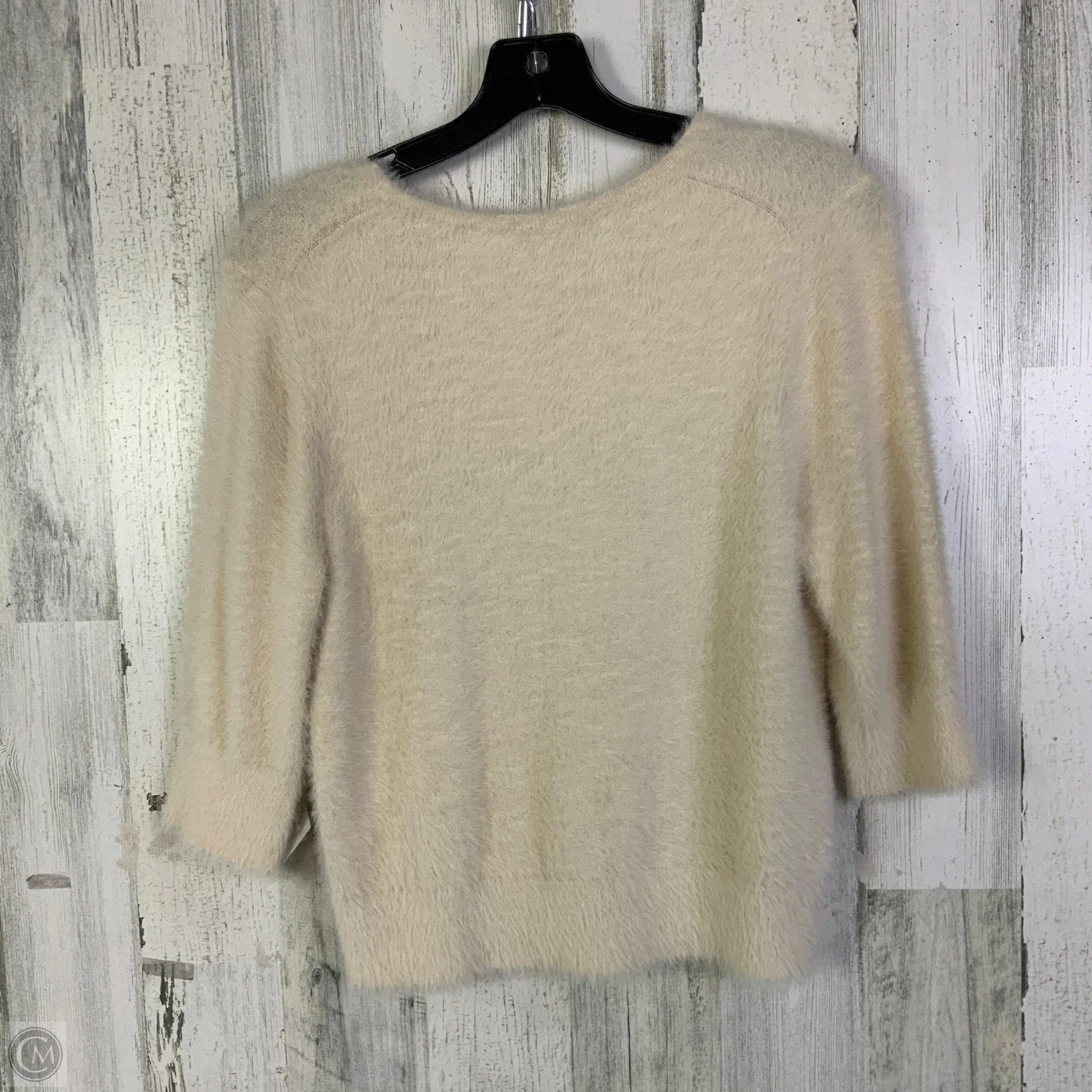 Sweater Short Sleeve By Trina By Trina Turk In Cream, Size: M