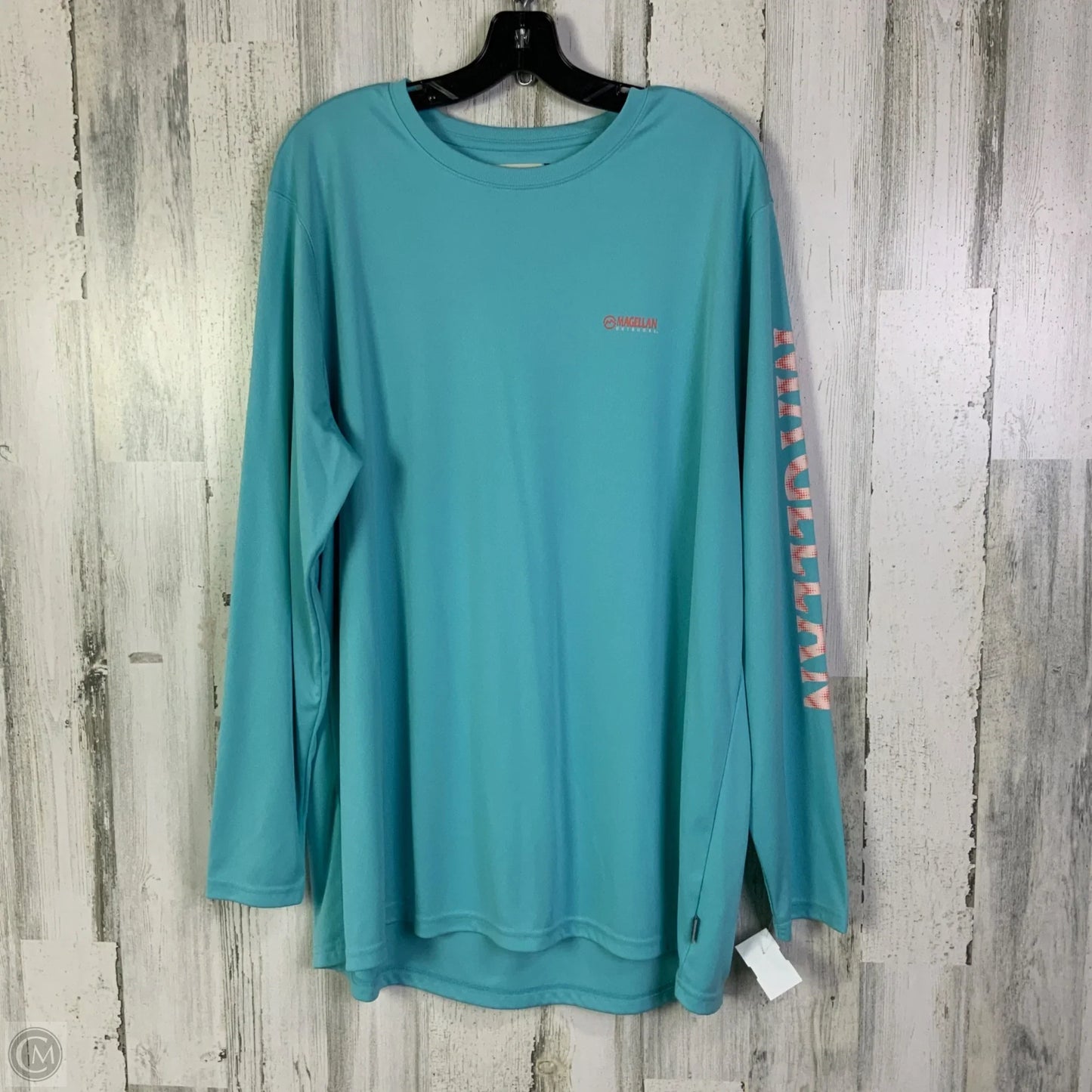 Athletic Top Long Sleeve Crewneck By Magellan In Blue, Size: 2x
