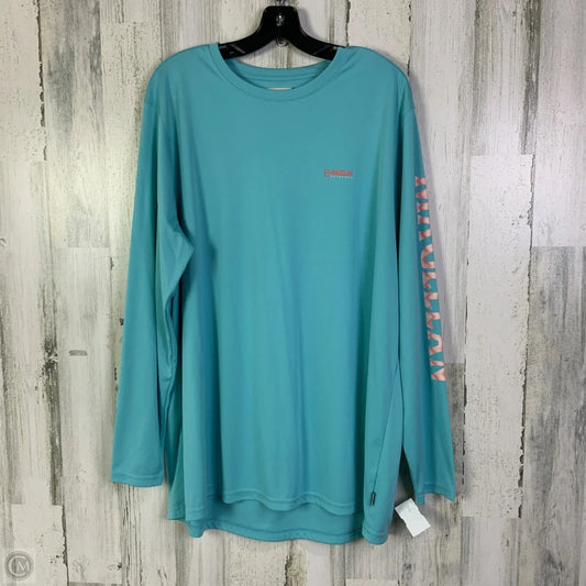 Athletic Top Long Sleeve Crewneck By Magellan In Blue, Size: 2x