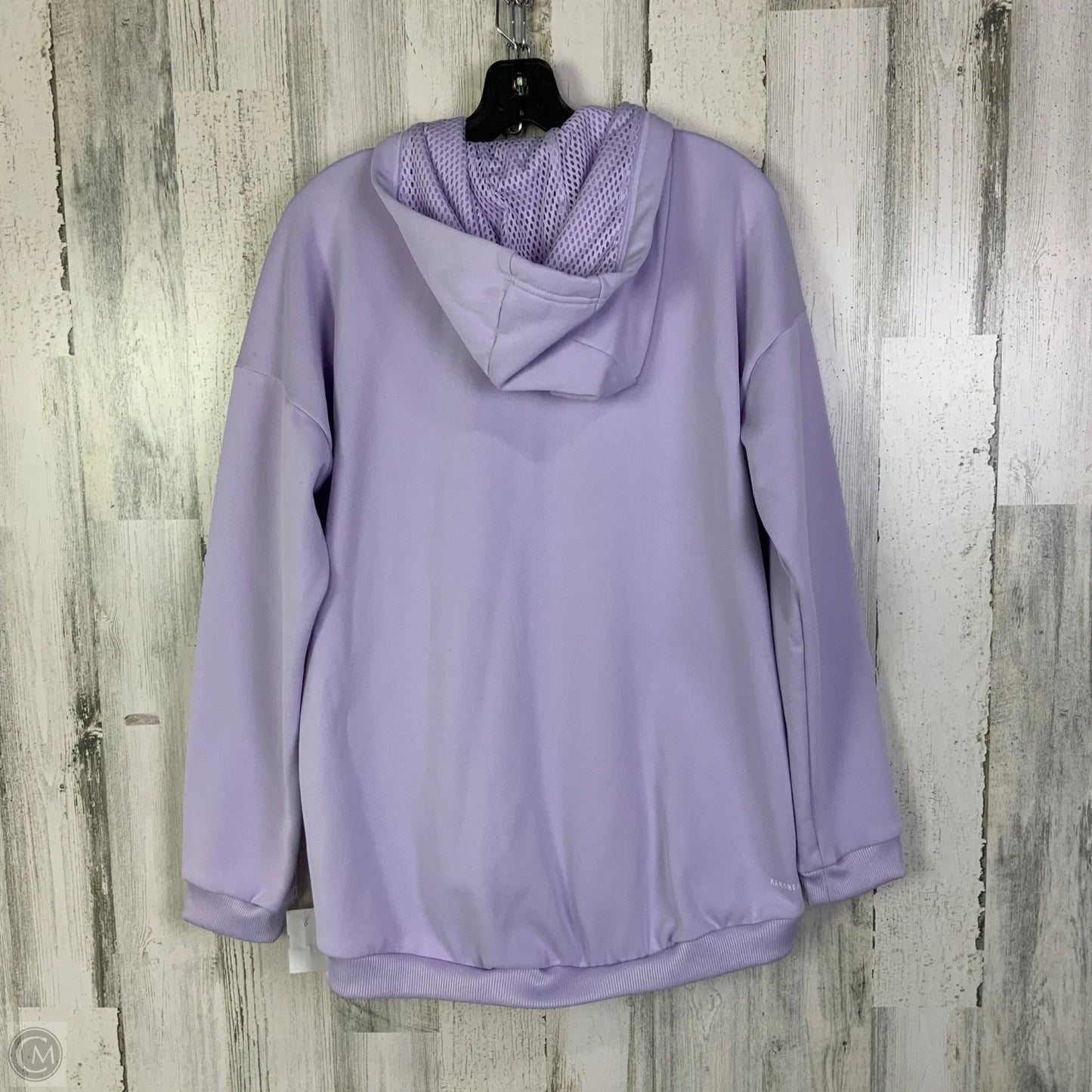 Athletic Sweatshirt Hoodie By Adidas In Purple, Size: L