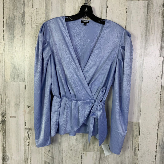 Top Long Sleeve By Express In Blue, Size: M