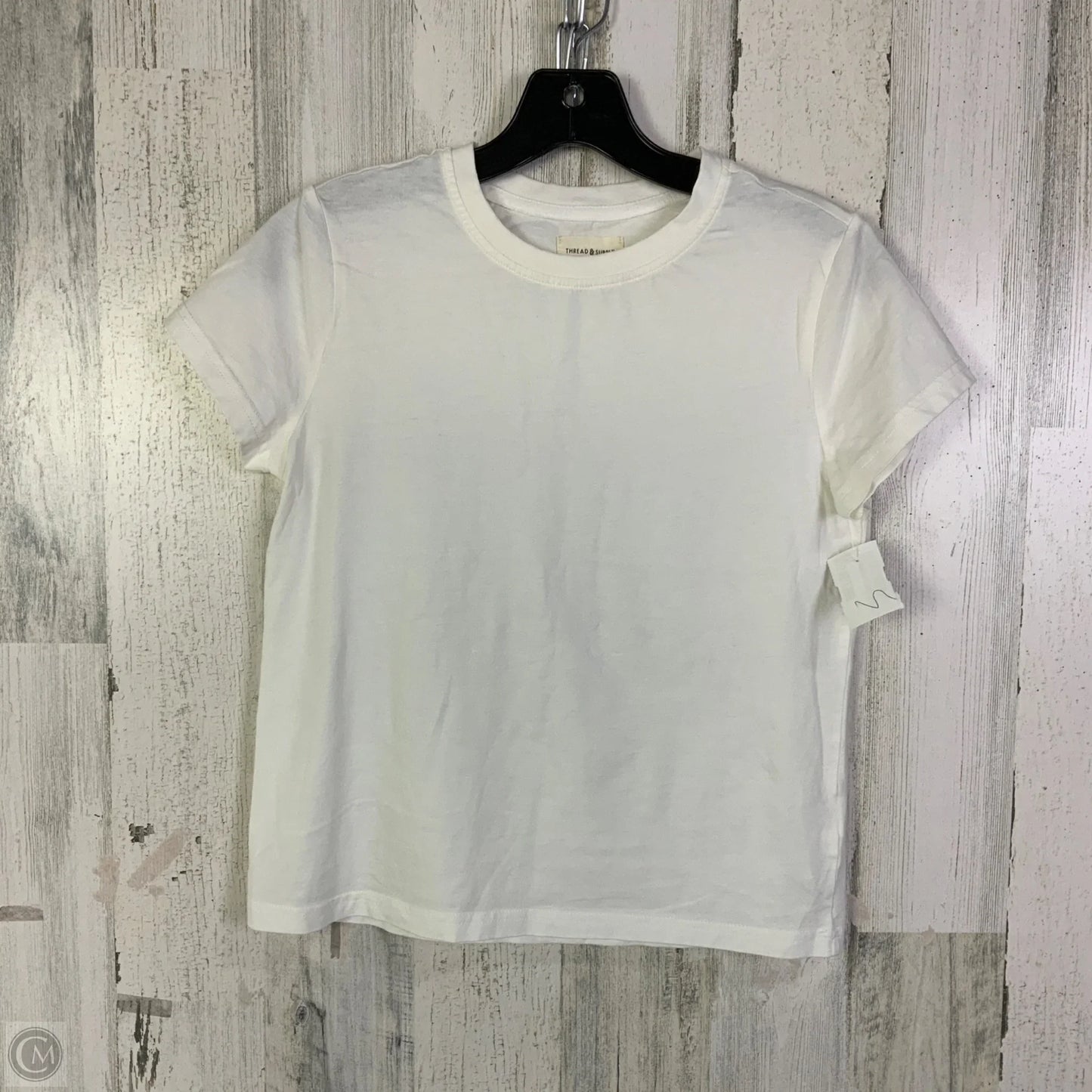 Top Short Sleeve Basic By Thread And Supply In White, Size: M