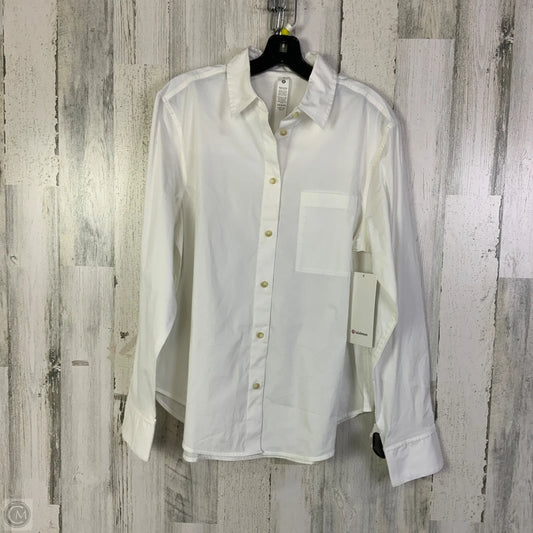 Blouse Long Sleeve By Lululemon In White, Size: M