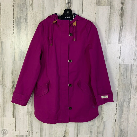 Coat Raincoat By Joules In Purple, Size: M