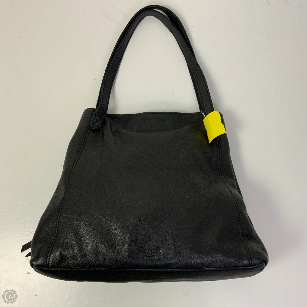 Handbag Leather By Margot, Size: Medium