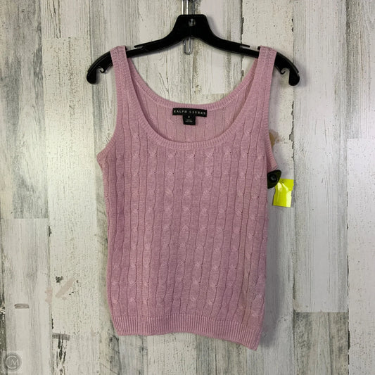 Vest Sweater By Ralph Lauren Black Label In Pink, Size: M