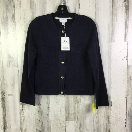 Sweater Cardigan By Free Assembly In Navy, Size: S