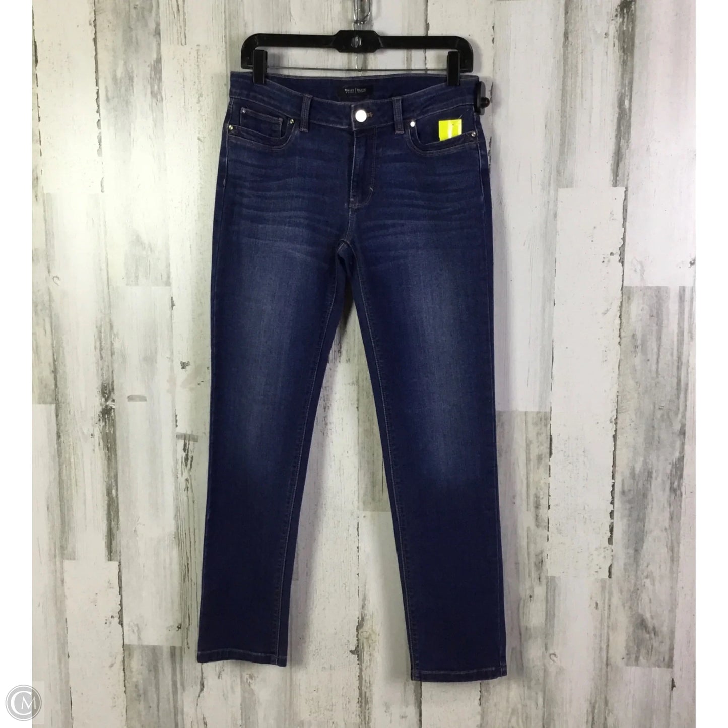 Jeans Straight By White House Black Market In Blue Denim, Size: 4